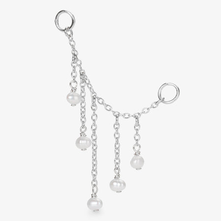 Unique Freshwater pearl earring fusion Sterling Silver