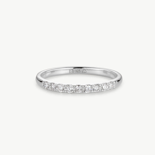 eternity ring in sterling silver with lab grown diamonds
