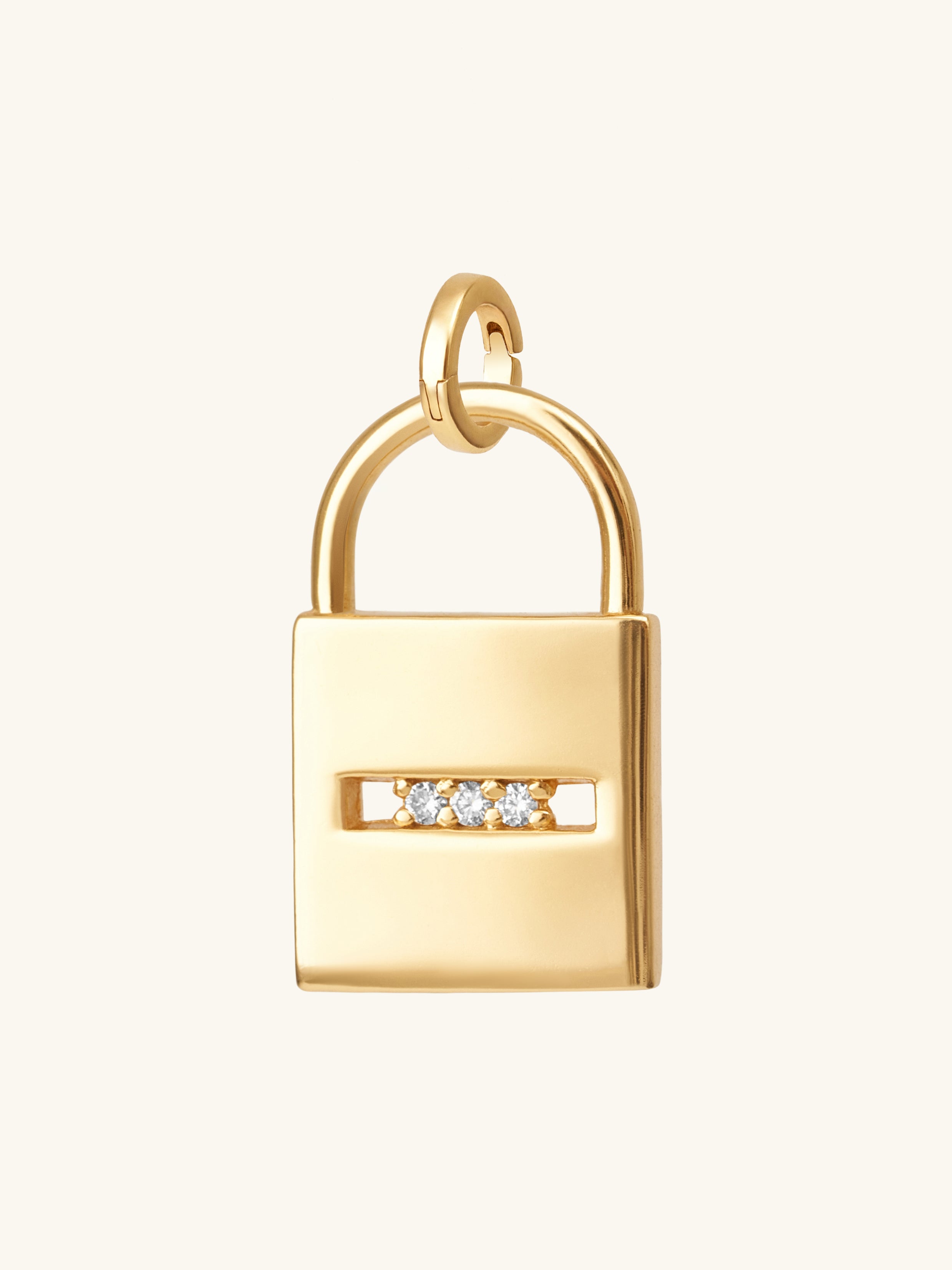 Terza Diamond Padlock Pendant