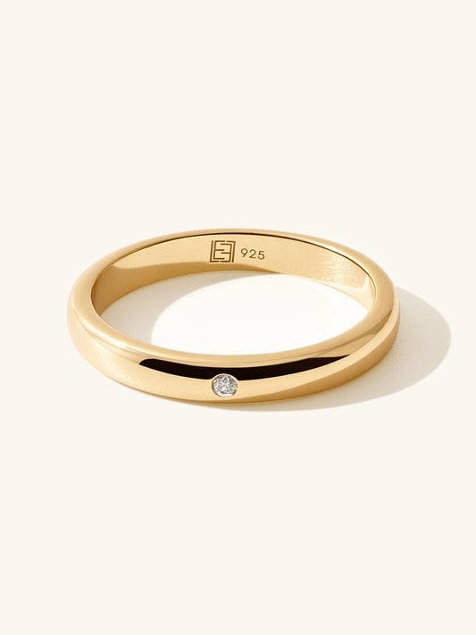Classic lab-grown diamond band in 14ct Gold Vermeil. Understated piece of jewellery that is eye catching.