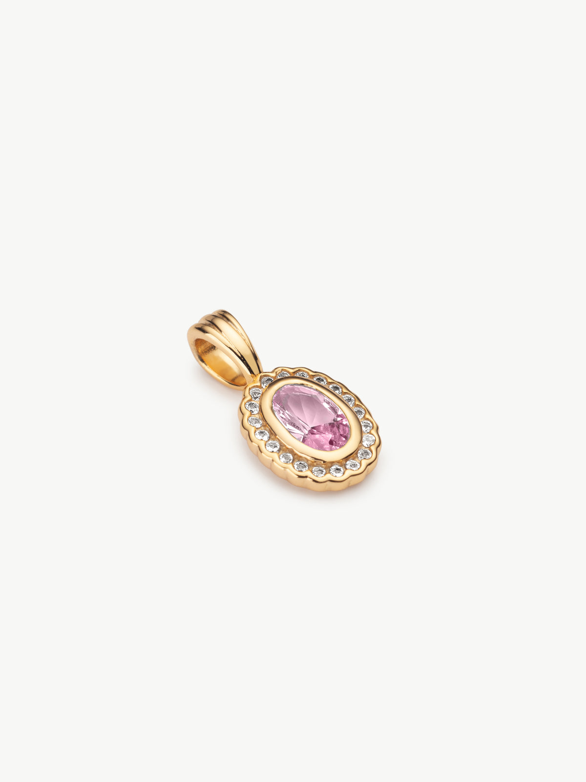 Daphne Pink and White Sapphire Pendant