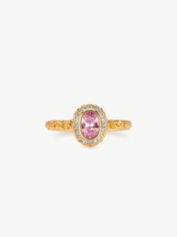 Daphne Pink and White Sapphire Ring