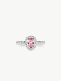 Daphne Pink and White Sapphire Ring