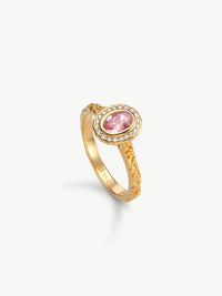 Daphne Pink and White Sapphire Ring