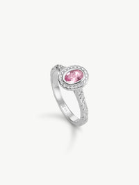 Daphne Pink and White Sapphire Ring