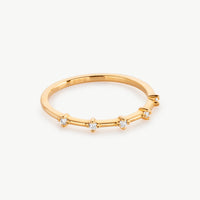Astra Diamond Ring in gold Vermeil