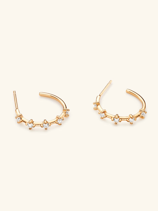 'Astra' Diamond Hoops