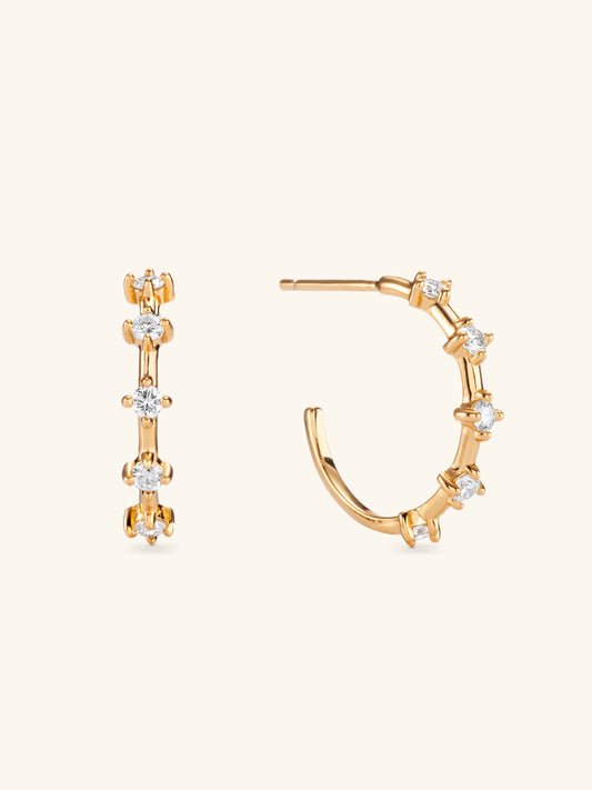 'Astra' Diamond Hoops