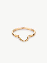 Chain ring in 18ct gold vermeil