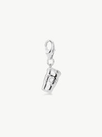 Coffee cup charm in silver