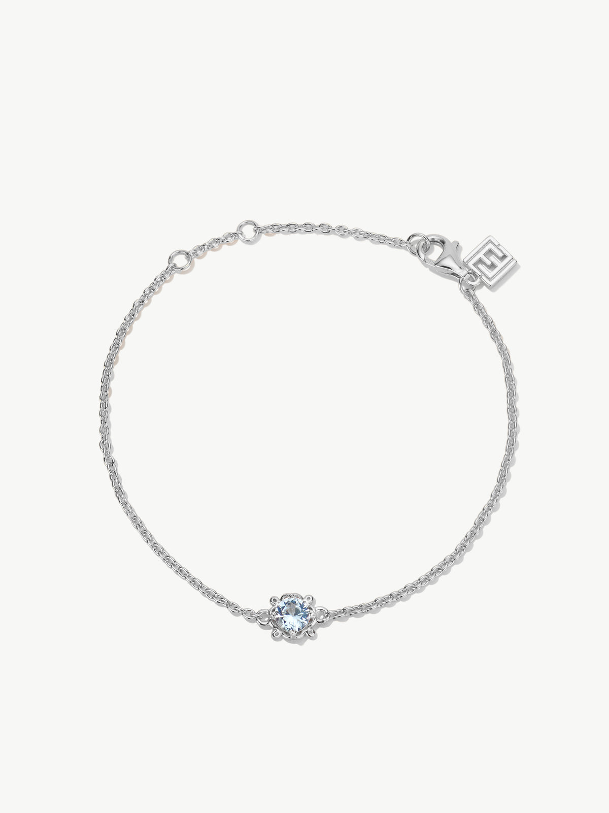 Daphne Aquamarine Bracelet in sterling silver