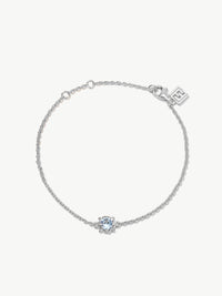 Daphne Aquamarine Bracelet in sterling silver