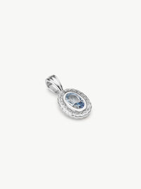 Daphne Aquamarine pendant sterling silver