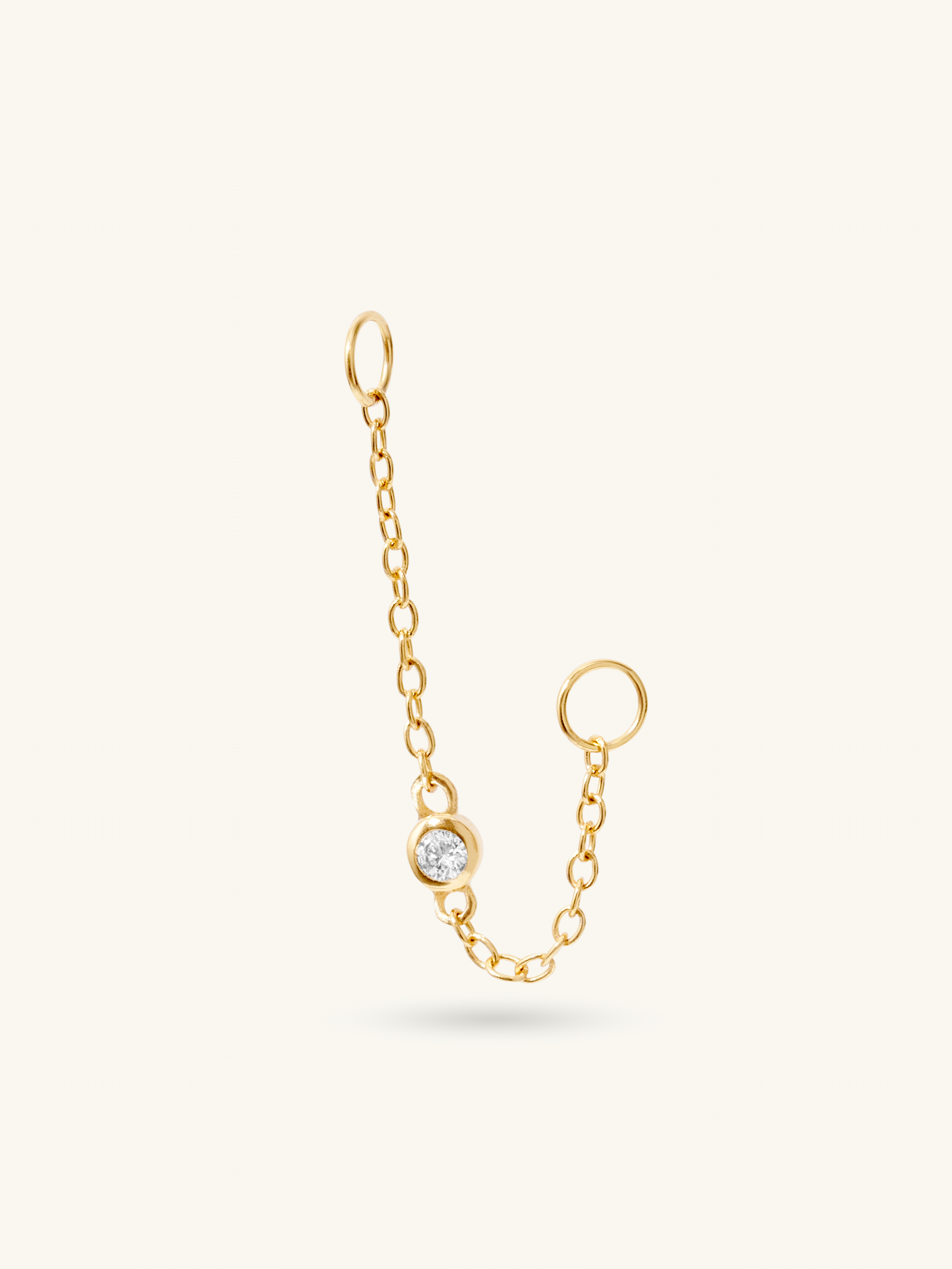 Gold Vermeil Chain Stud Connector | 18K Gold on Sterling Silver - Unity  Collection