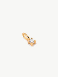 Diamond Set With Classic Studs - Gold Vermeil