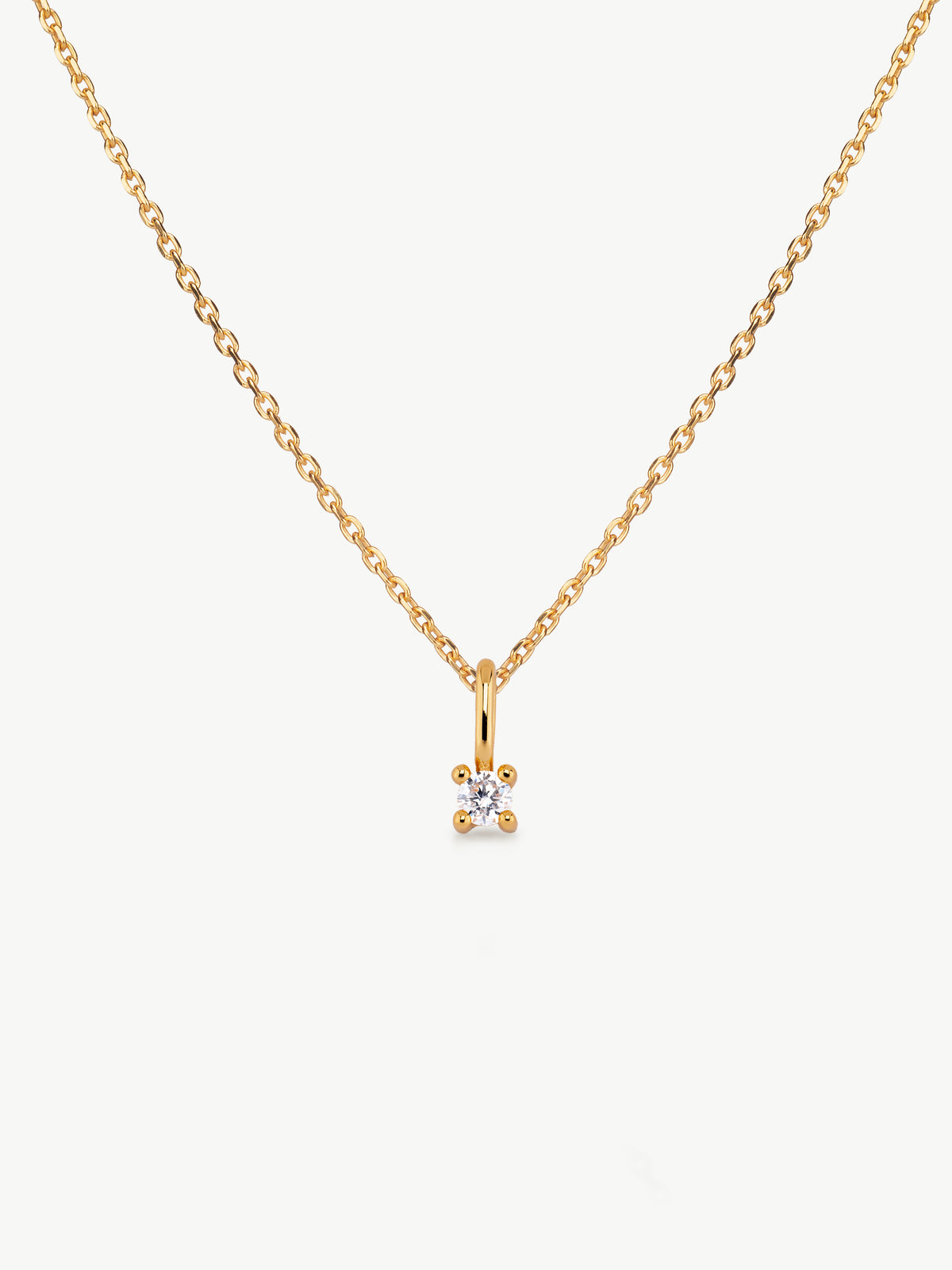 Diamond Set With Classic Studs - Gold Vermeil