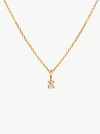 Diamond Set With Classic Studs - Gold Vermeil