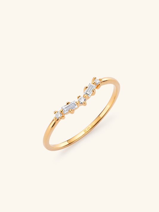 Diamond Wishbone Ring