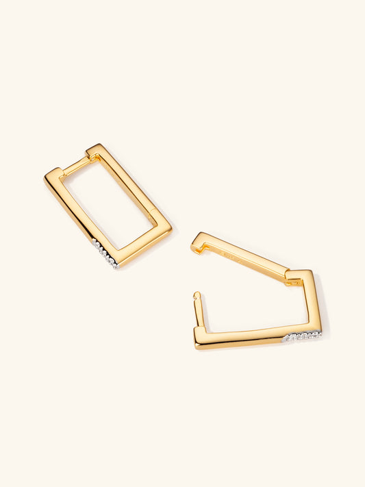 Diamond Rectangle Hoops