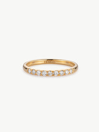 Eternity ring in gold vermeil with lab grown diamonds