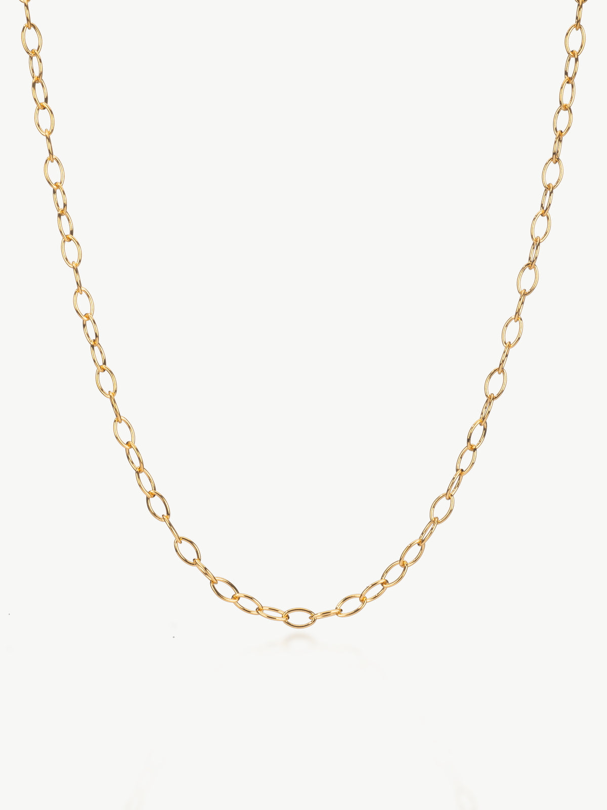 Storia oval link chain in gold vermeil