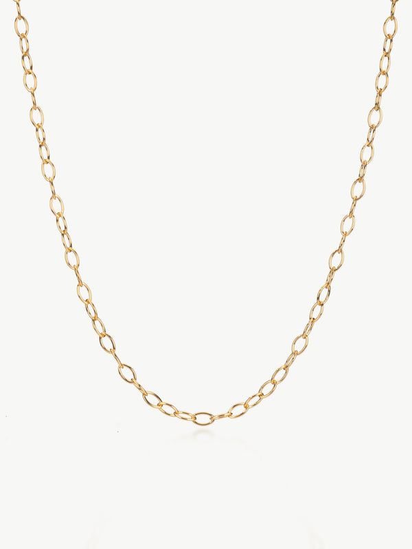 Storia oval link chain in gold vermeil