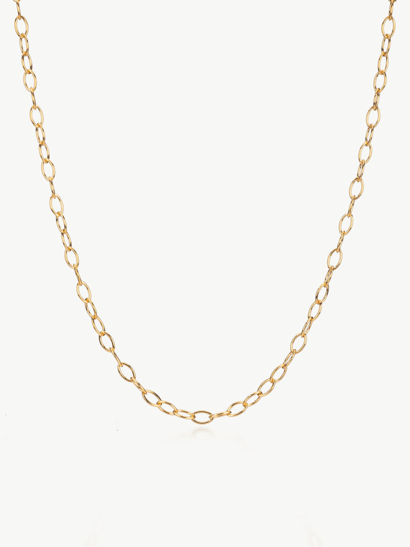 Storia oval link chain in gold vermeil