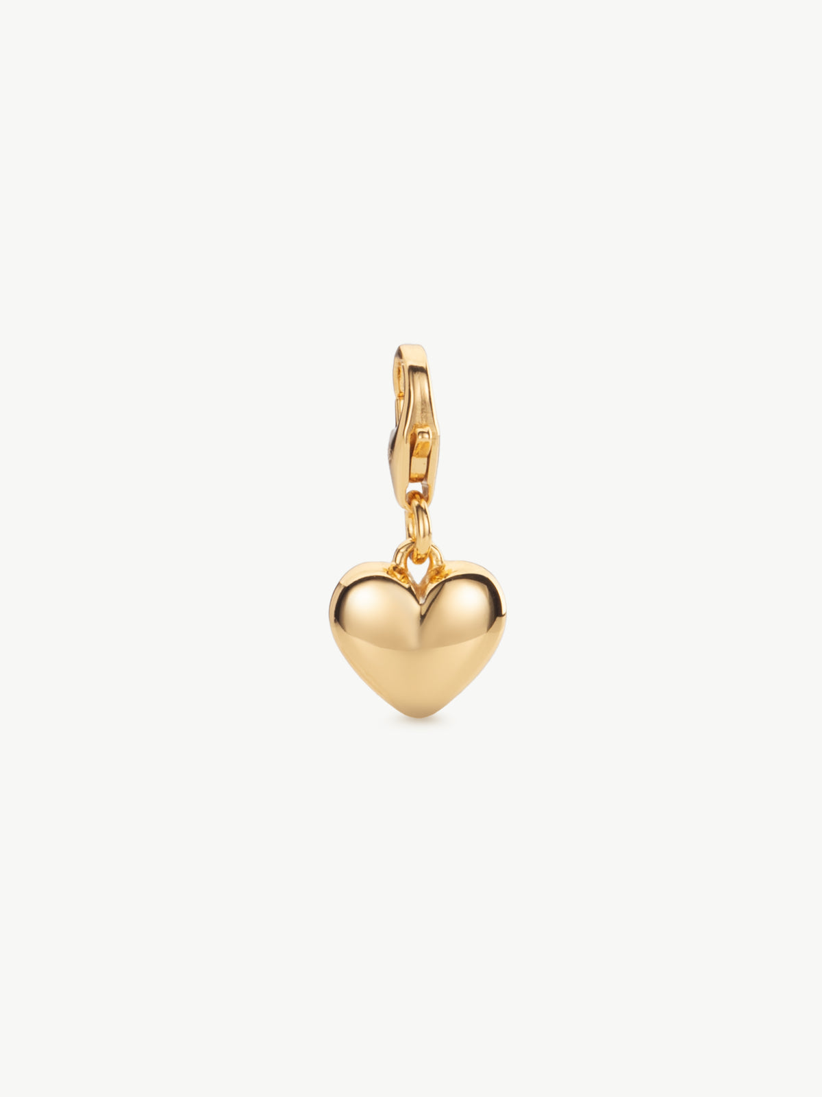 Heart bracelet charm in gold vermeil