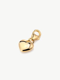 heart charm in gold