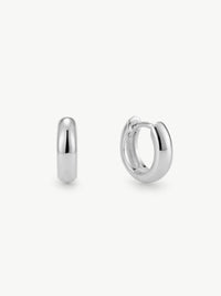 Huggie hoop earrings in sterling silver