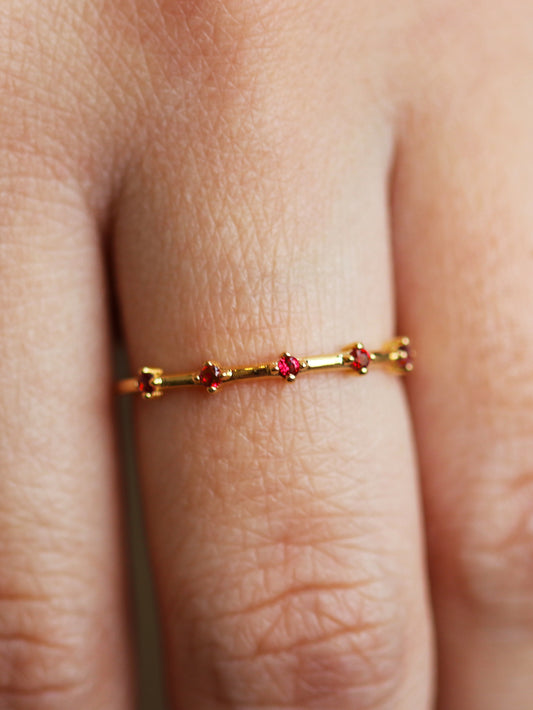 Pretty ruby ring on hand