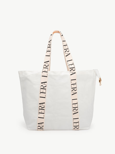 L'ERA Cream Canvas tote bag