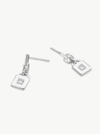 Mini Lock Diamond Earrings