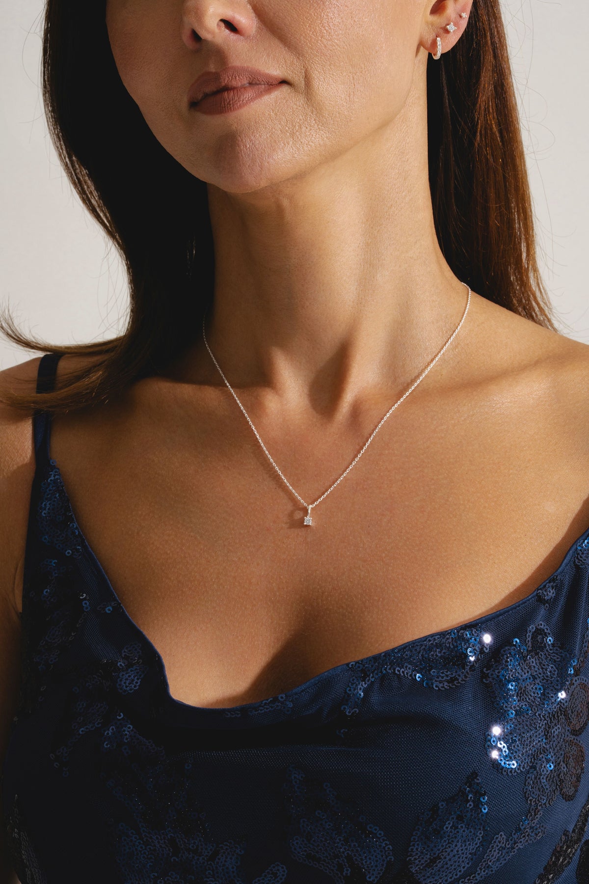 Diamond Set With Classic Studs - Sterling Silver