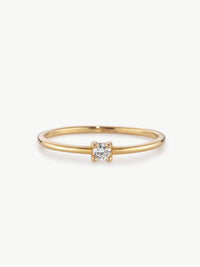 lab grown diamond solitaire ring in gold vermeil from L'ERA jewellery