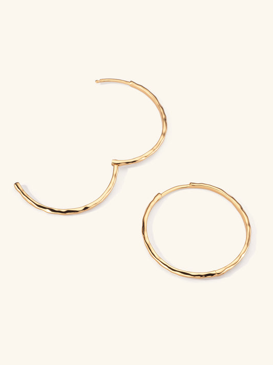 Large Molten Hinged Hoops