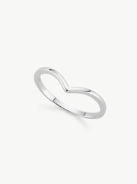 Wishbone stacking ring in sterling silver