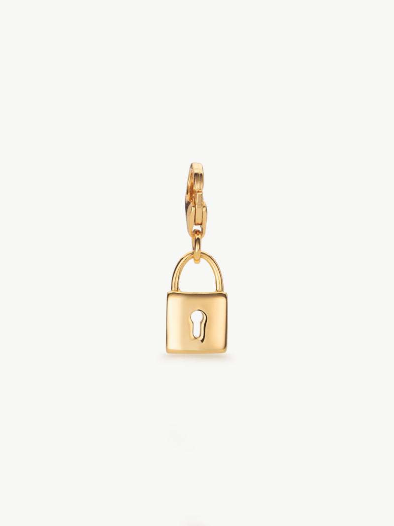 gold lock charm