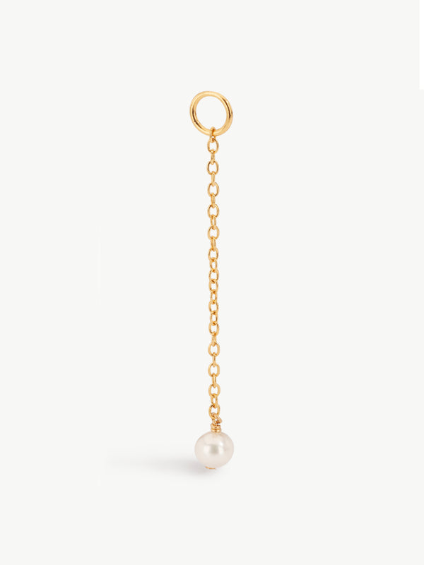 Long Pearl Drop Earring Charm