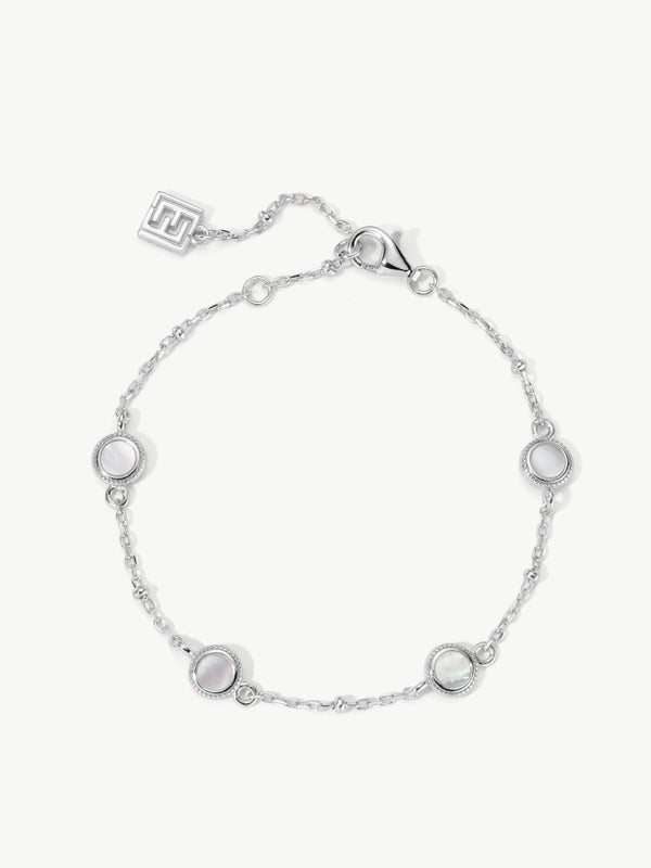 mother of pearl Fontana bracelet in silver