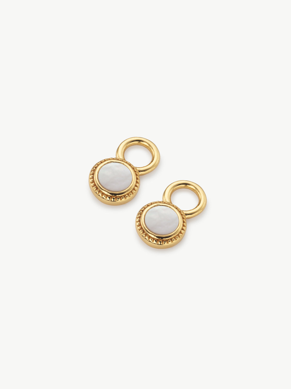 Fontana Mother Of Pearl Earring Charm - PAIR (Sample Sale)