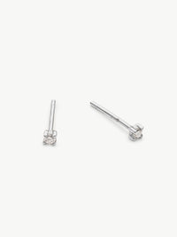 Sterling silver lab grown diamond pendant and stud set studs shot different angle