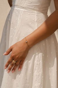 Daphne Aquamarine Bracelet in gold vermeil