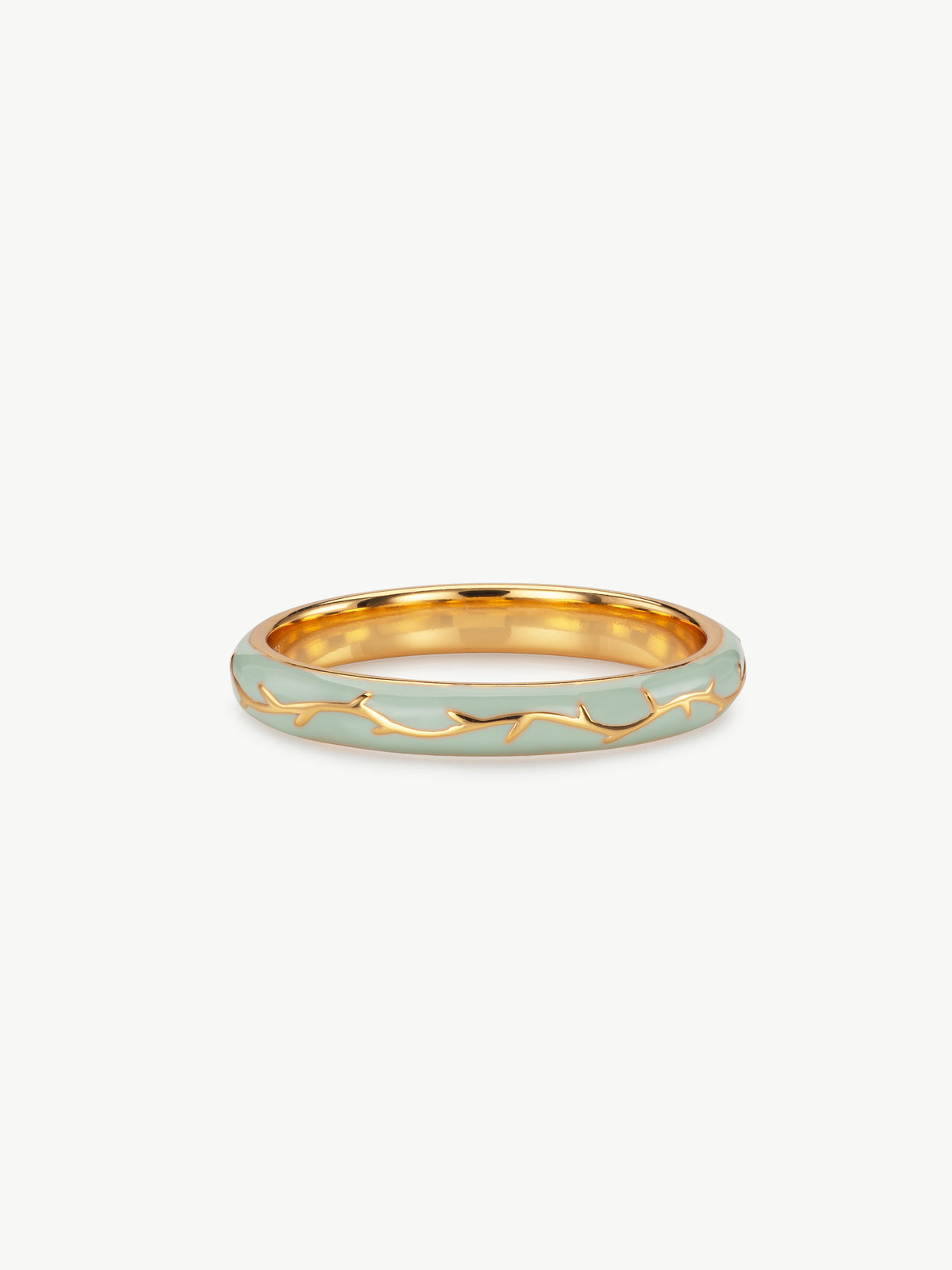 Ophelia enamel ring in gold vermeil flat