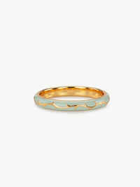 Ophelia enamel ring in gold vermeil flat