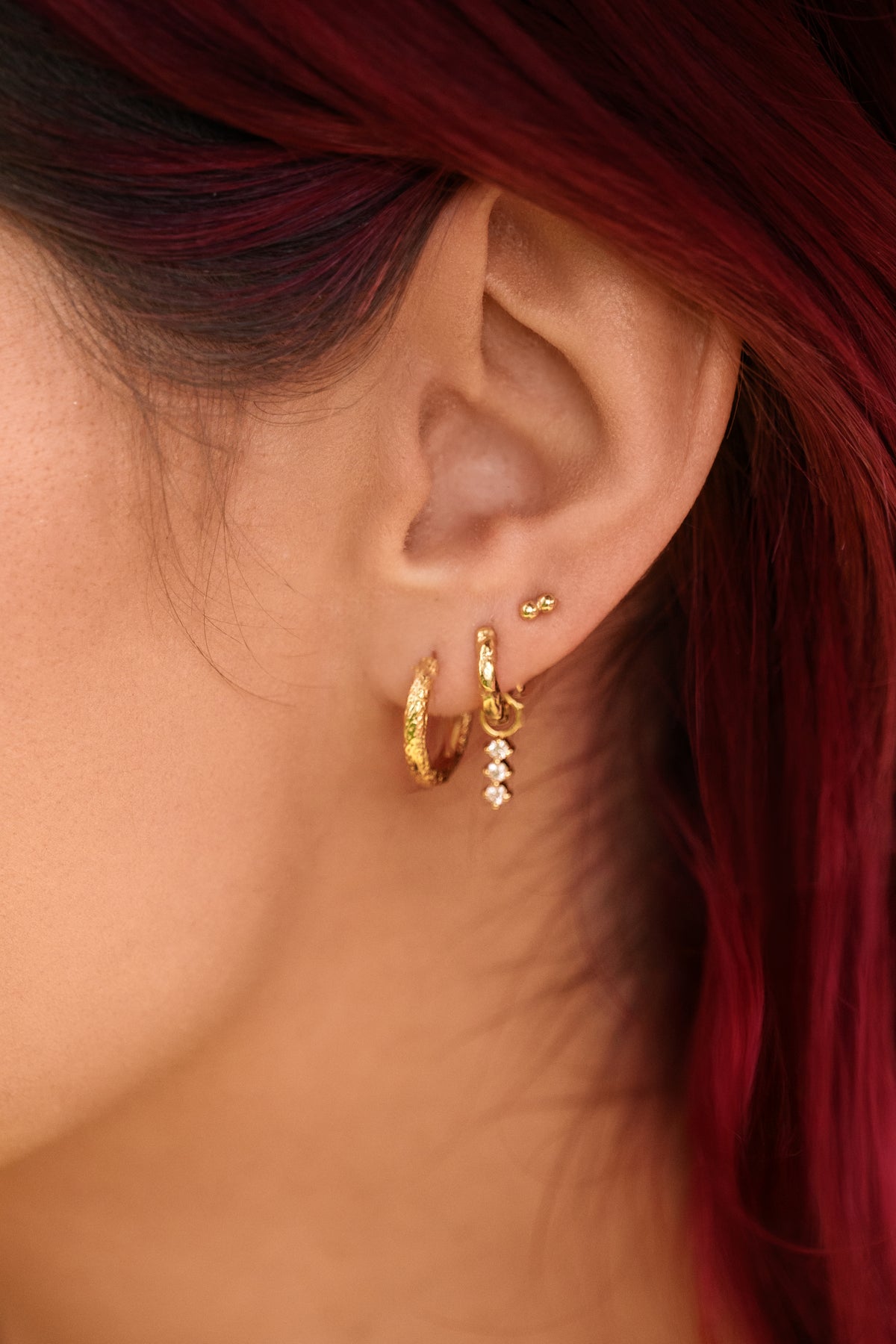 ear stack in gold vermeil