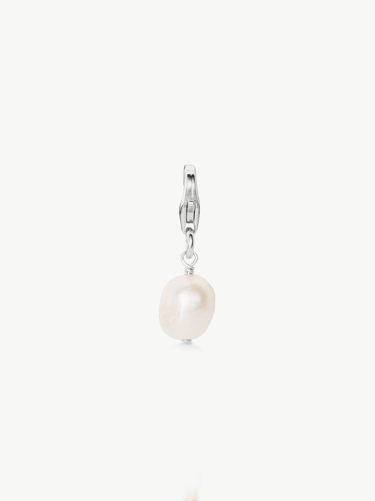Baroque Pearl bracelet charm in silver