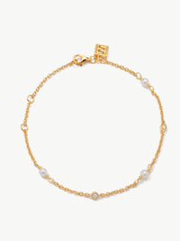 Diamond and Freshwater Pearl Bracelet