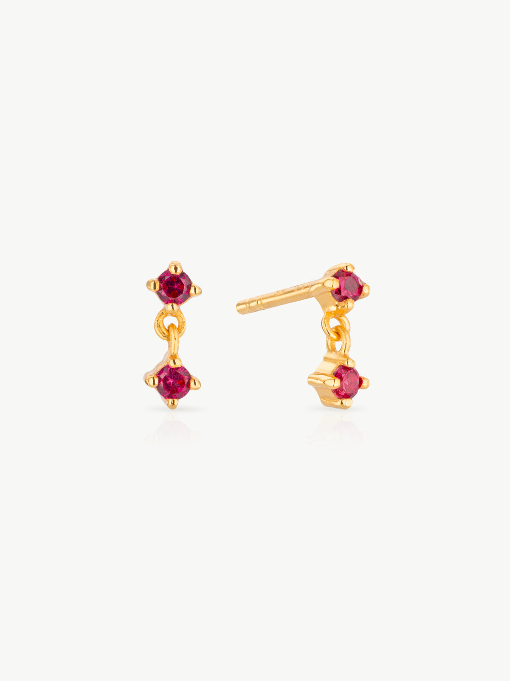 Mini Drop Lab Grown Ruby Studs – L'ERA Jewellery