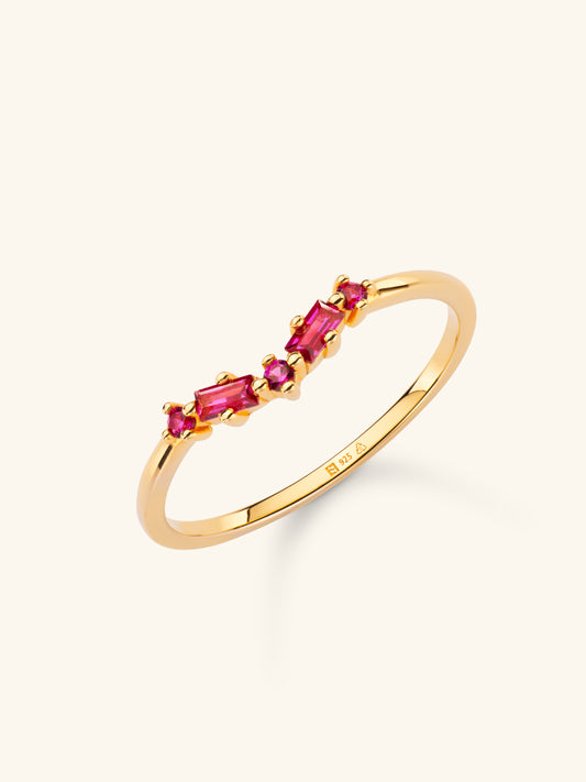 Ruby Wishbone Ring